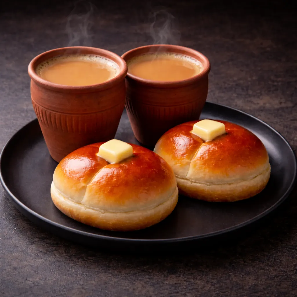 2 Kullad Chai + 2 Amule Bun Butter