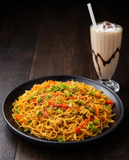 Vegetable Maggi + Cold Coffee