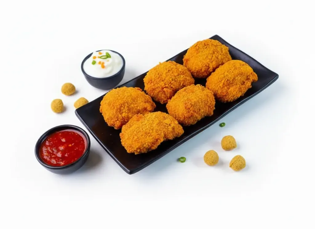 Veg Kurkure Momo  with Tandoori Dip (Half (4pcs))